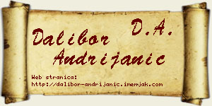 Dalibor Andrijanić vizit kartica